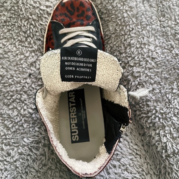 GOLDEN GOOSE RED LEOPARD HIGH TOPS - Picture 5 of 5